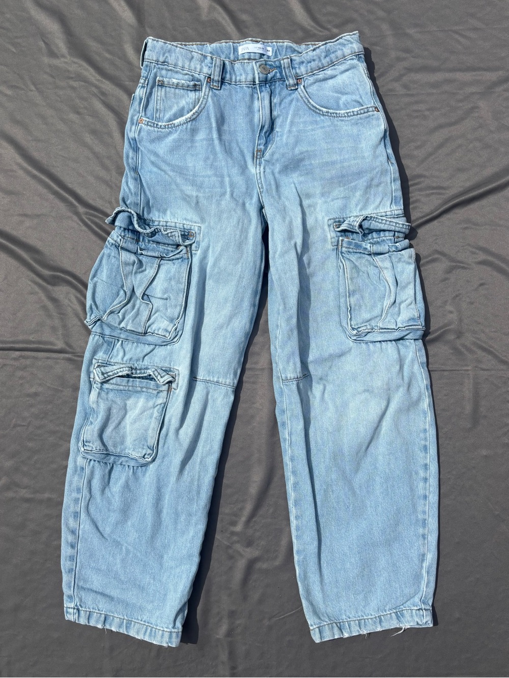 Zara Light Blue Cargo Jeans